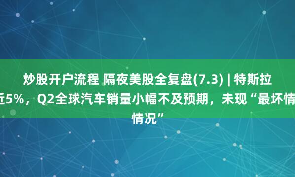 炒股开户流程 隔夜美股全复盘(7.3) | 特斯拉涨近5%，Q2全球汽车销量小幅不及预期，未现“最坏情况”