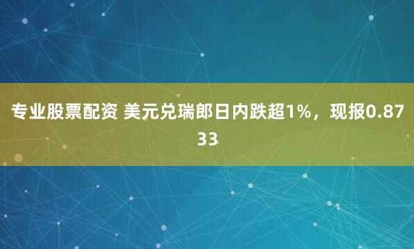 专业股票配资 美元兑瑞郎日内跌超1%，现报0.8733